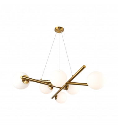  Modena - 6-Light Chandelier - Plated Brushed Brass-(AC11976BR)-Artcraft