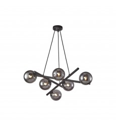  Modena Collection 6-Light Chandelier Black-(AC11976SM)-Artcraft
