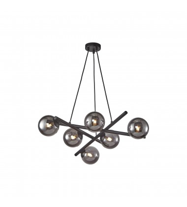  Modena Collection 6-Light Chandelier Black-(AC11976SM)-Artcraft