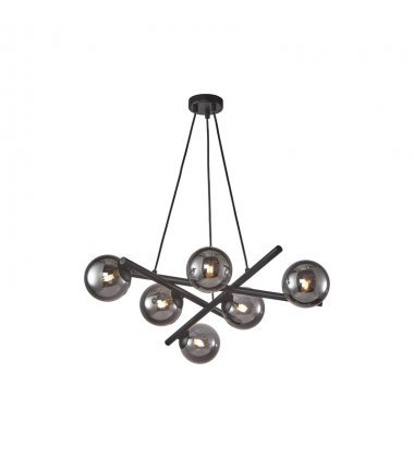  Modena Collection 6-Light Chandelier Black-(AC11976SM)-Artcraft