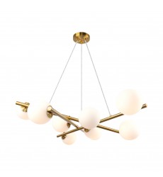  Modena - 9-Light Chandelier - Plated Brushed Brass-(AC11979BR)-Artcraft