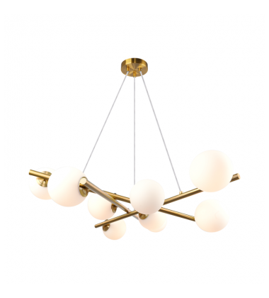 Modena - 9-Light Chandelier - Plated Brushed Brass-(AC11979BR)-Artcraft Modena - 9-Light Chandelier - Plated Brushed Brass-(AC11979BR)-Artcraft