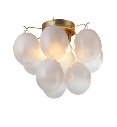  Globo Collection 4-Light Semi-Flush Mount Brass-(AC11993WH)-Artcraft