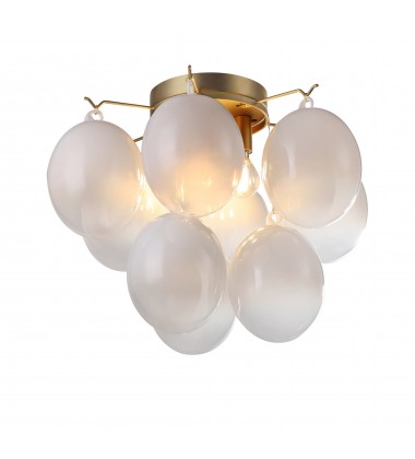  Globo Collection 4-Light Semi-Flush Mount Brass-(AC11993WH)-Artcraft
