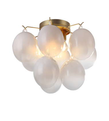 Globo Collection 4-Light Semi-Flush Mount Brass-(AC11993WH)-Artcraft Globo Collection 4-Light Semi-Flush Mount Brass-(AC11993WH)-Artcraft