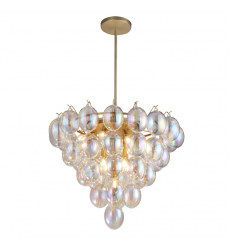  Globo - Chandelier - 13-Light - Iridescent Glass Brass-(AC11994LU)-Artcraft