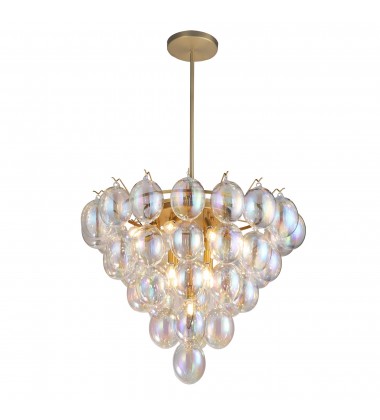  Globo - Chandelier - 13-Light - Iridescent Glass Brass-(AC11994LU)-Artcraft