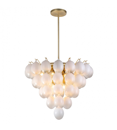 Globo - Chandelier - 13-Light - Ombre White Glass Brushed Brass-(AC11994WH)-Artcraft Globo - Chandelier - 13-Light - Ombre White Glass Brushed Brass-(AC11994WH)-Artcraft