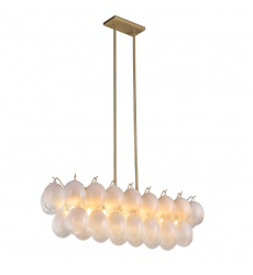  Globo Collection 8-Light Island/Pool Table Brass-(AC11998WH)-Artcraft