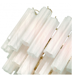Sophia 11 Light Chandelier, Brass with Wispy WhiteTronchi Style Glassware-(AC12100WH)-Artcraft