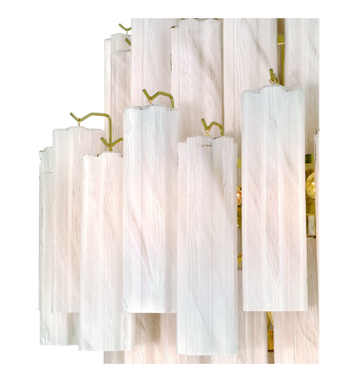 Sophia 29 Light Foyer, Brass with Wispy White Tronchi Style Glassware-(AC12104WH)-Artcraft Sophia 29 Light Foyer, Brass with Wispy White Tronchi Style Glassware-(AC12104WH)-Artcraft