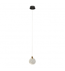 Snowflake 1 Light Integrated LED Pendant, Satin Brass-(AC12150BB)-Artcraft