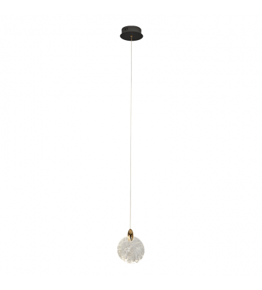 Snowflake 1 Light Integrated LED Pendant, Satin Brass-(AC12150BB)-Artcraft Snowflake 1 Light Integrated LED Pendant, Satin Brass-(AC12150BB)-Artcraft