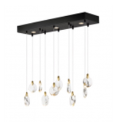 Snowflake 13 Light Integrated LED Island Light, Satin Brass-(AC12154BB)-Artcraft