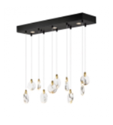 Snowflake 13 Light Integrated LED Island Light, Satin Brass-(AC12154BB)-Artcraft Snowflake 13 Light Integrated LED Island Light, Satin Brass-(AC12154BB)-Artcraft