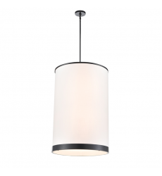 High Street 8 Light Chandelier, Black-(AC12166BK)-Artcraft