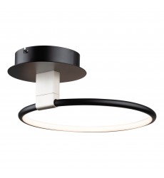  Halo Collection Integrated LED Semi-Flush Mount, Black-(AC6630NB)-Artcraft