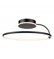  Halo Collection Integrated LED Semi-Flush Mount, Black-(AC6631BK)-Artcraft