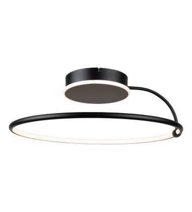  Halo Collection Integrated LED Semi-Flush Mount, Black-(AC6631BK)-Artcraft