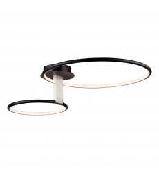  Halo Collection Integrated LED Semi-Flush Mount, Black-(AC6632NB)-Artcraft