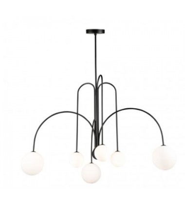  Comet 6 Light Chandelier-(AC6656BK)-Artcraft