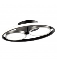 Gemini 18W LED Flush Mount Black and Nickel-(AC6672NB)-Artcraft  Gemini 18W LED Flush Mount Black and Nickel-(AC6672NB)-Artcraft