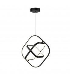  Sienna 30W LED Square Pendant Black-(AC6690BK)-Artcraft