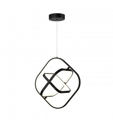  Sienna 30W LED Square Pendant Black-(AC6690BK)-Artcraft