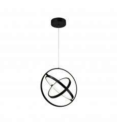  Sienna 30W LED Orb Pendant Black-(AC6691BK)-Artcraft
