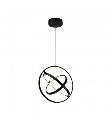 Sienna 30W LED Orb Pendant Black-(AC6691BK)-Artcraft