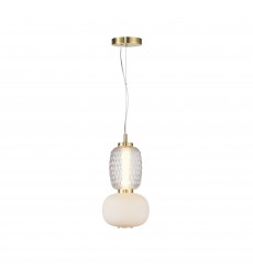  Cyra Collection 1-Light Double Shade Pendant Brass-(AC6701BR)-Artcraft