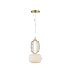  Cyra Collection 1-Light Double Shade Pendant Brass-(AC6701BR)-Artcraft