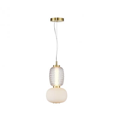  Cyra Collection 1-Light Double Shade Pendant Brass-(AC6701BR)-Artcraft