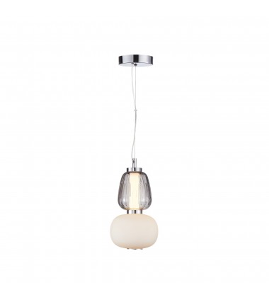 Cyra Collection 1-Light Doublt Shade Pendant Chrome-(AC6701SM)-Artcraft Cyra Collection 1-Light Doublt Shade Pendant Chrome-(AC6701SM)-Artcraft