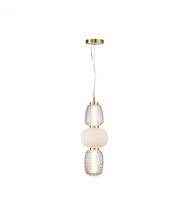 Cyra Collection 1-Light Triple Shade Pendant Brass-(AC6702BR)-Artcraft Cyra Collection 1-Light Triple Shade Pendant Brass-(AC6702BR)-Artcraft