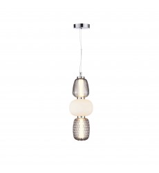  Cyra Collection 1-Light Triple Shade Pendant Chrome-(AC6702SM)-Artcraft