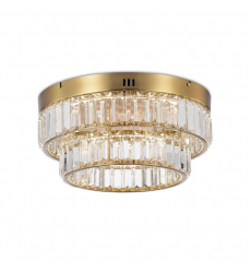  Stella Double Tier LED Flushmount Brushed Brass-(AC6725BB)-Artcraft