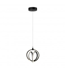  Rose 1 Light LED Pendant Black-(AC6730BK)-Artcraft