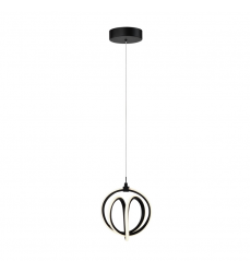  Rose 1 Light LED Pendant Black-(AC6730BK)-Artcraft