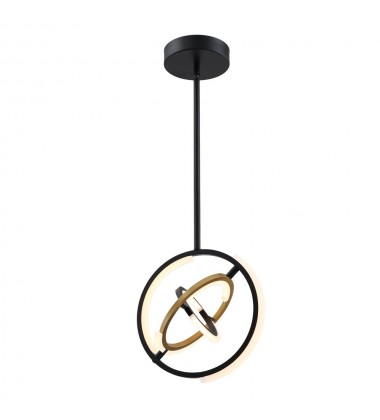  Trilogy Collection Integrated LED 13 in. Pendant, Black and Gold-(AC6742BB)-Artcraft