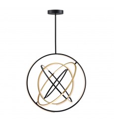  Trilogy Collection Integrated LED 32 in. Pendant, Black and Gold-(AC6746BB)-Artcraft