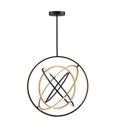  Trilogy Collection Integrated LED 32 in. Pendant, Black and Gold-(AC6746BB)-Artcraft