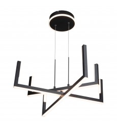  Silicon Valley Collection Integrated LED Chandelier, Black-(AC6776BK)-Artcraft