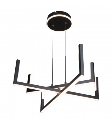  Silicon Valley Collection Integrated LED Chandelier, Black-(AC6776BK)-Artcraft