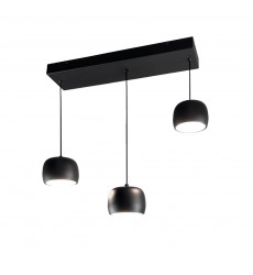 Onyx Collection Integrated LED 3-Light Pendant, Black-(AC6783BK)-Artcraft  Onyx Collection Integrated LED 3-Light Pendant, Black-(AC6783BK)-Artcraft
