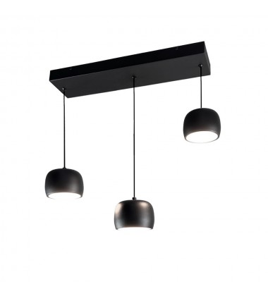 Onyx Collection Integrated LED 3-Light Pendant, Black-(AC6783BK)-Artcraft  Onyx Collection Integrated LED 3-Light Pendant, Black-(AC6783BK)-Artcraft