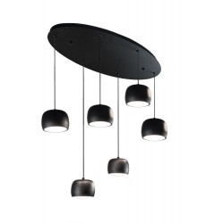 Onyx Collection Integrated LED 6-Light Pendant, Black-(AC6786BK)-Artcraft  Onyx Collection Integrated LED 6-Light Pendant, Black-(AC6786BK)-Artcraft