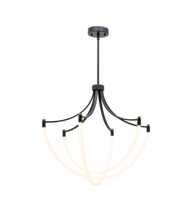  Cascata Collection 3-Light Chandelier Black and Brushed Brass-(AC6810BK)-Artcraft