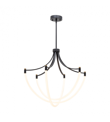 Cascata Collection 3-Light Chandelier Black and Brushed Brass-(AC6810BK)-Artcraft Cascata Collection 3-Light Chandelier Black and Brushed Brass-(AC6810BK)-Artcraft