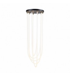  Cascata Collection 5-Light Chandelier Black and Brushed Brass-(AC6812BK)-Artcraft